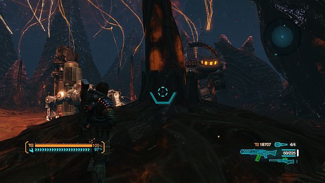 Włókna nerwowe to dobra osłona w finałowym starciu. - Misja finałowa - Powstrzymanie Isenberga i sił NEVECU | Opis przejścia i zadania poboczne - Lost Planet 3 - poradnik do gry