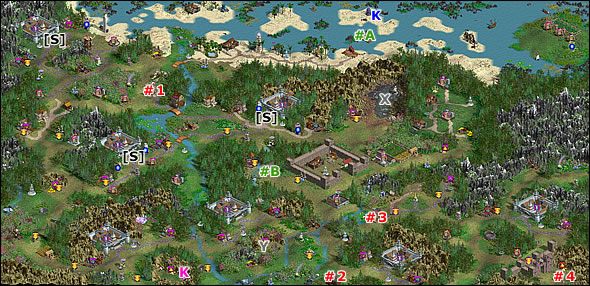Trudność mapy - Poradnik do gry - Kampania I: Misja 1 - Ostrze Gryphonhearta - Heroes of Might & Magic IV - poradnik do gry