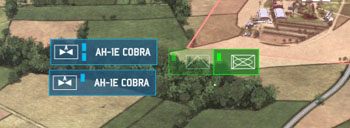 Sojusznik oznaczony jest kolorem zielonym - Walka w terenie | Taktyka | Wargame AirLand Battle - Wargame: AirLand Battle - poradnik do gry