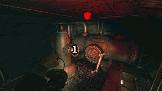 Dotrzesz do pomocnicznej stacji kontroli pomp (Auxiliary Pump Controls) - Stacja kontroli pomp | Solucja Amnesia A Machine for Pigs - Amnesia: A Machine for Pigs - poradnik do gry