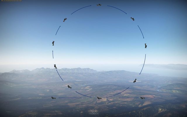 Zdjęcie przedstawia prezentację pętli. - Manewry podczas ataku wroga w War Thunder | Mechanika Gry - War Thunder - poradnik dla początkujących