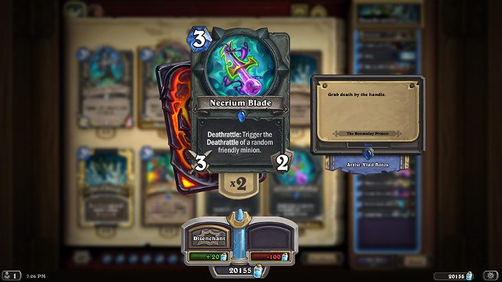 Ostrze z Nekrium to unikatowa broń Łotrzyka za pomocą której będziesz w stanie stworzyć ogromne zagrożenie na planszy - Łotrzyk - dobra talia - Hearthstone Wejście Smoków - Hearthstone: Heroes of Warcraft - porady i polecane decki