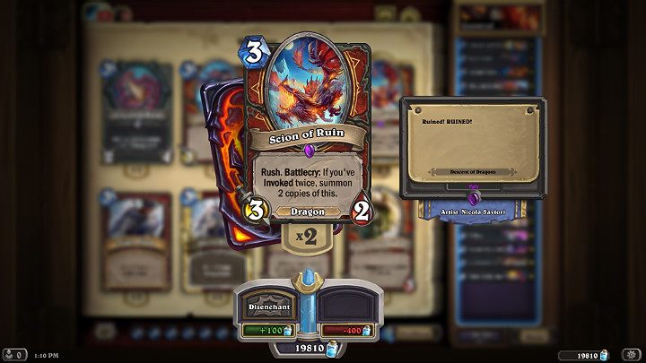 W prezentowanej talii, poza bronią i punktami ataku zyskanymi dzięki Inowakcji do Galakronda, nie znajdziesz mechanizmów pozwalających na natychmiastowe wyrządzanie bezpośrednich obrażeń na portret przeciwnika - Wojownik - dobra talia - Wejście Smoków - Hearthstone: Heroes of Warcraft - porady i polecane decki