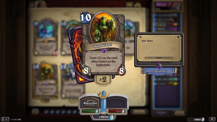 Morski Olbrzym to unikatowy stronnik, który na początku kosztuje aż 10 kryształów many - Czarnoksiężnik - dobra talia - Wejście Smoków - Hearthstone: Heroes of Warcraft - porady i polecane decki