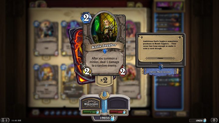 Dzięki jednostkom o niskim koszcie many będziesz w stanie atakować na portret przeciwnika od samego początku pojedynku - Czarnoksiężnik - dobra talia - Wejście Smoków - Hearthstone: Heroes of Warcraft - porady i polecane decki