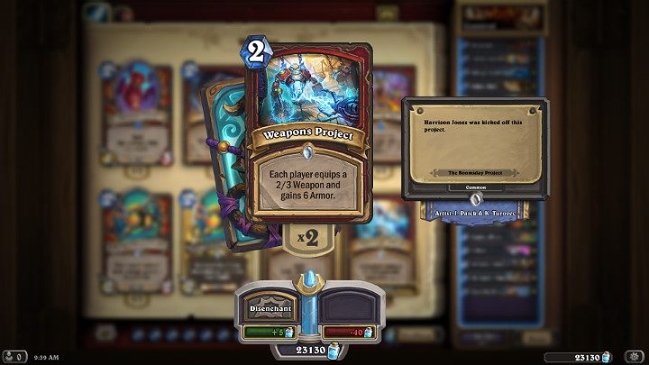 Projekt Zbrojny to bardzo dobra karta, która może przydać się w wielu sytuacjach i pokrzyżować plany przeciwnika - Wojownik w Hearthstone - dobra talia - Wyjście z Cienia - Hearthstone: Heroes of Warcraft - porady i polecane decki