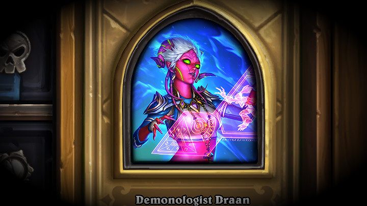 Demonolożka Dran jest trzecią z kolei Bohaterką z którą będziesz musiał się zmierzyć w laboratorium Czystości - Czyszczenie w Hearthstone - wyzwania Laboratorium wyzwań - Hearthstone: Heroes of Warcraft - porady i polecane decki