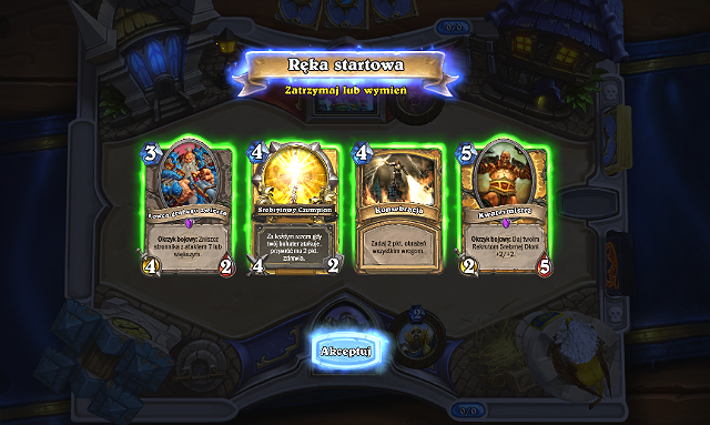 Nasza ręka startowa nie wygląda zbyt dobrze - Mulligan | Podstawy Hearthstone Heroes of Warcraft - Hearthstone: Heroes of Warcraft - porady i polecane decki