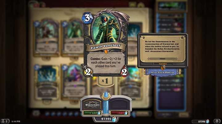 Warto pamiętać, że wzmocnienie Edwina znika całkowicie, jeśli zostanie na nim użyty efekt Wyciszenia - Hearthstone Popioły Rubieży: Łotrzyk - dobra talia - Hearthstone: Heroes of Warcraft - porady i polecane decki