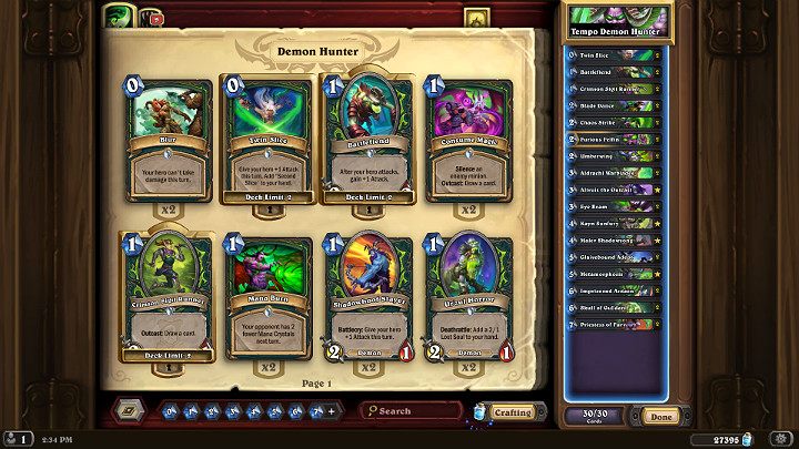 Prezentowana talia Łowcy Demonów dostosowana do rozszerzenia Popioły Rubieży wytwarza bardzo duże tempo i pozwala na szybkie zagrywanie dodatkowych jednostek na planszę - Hearthstone Popioły Rubieży: Łowca Demonów - dobra talia - Hearthstone: Heroes of Warcraft - porady i polecane decki