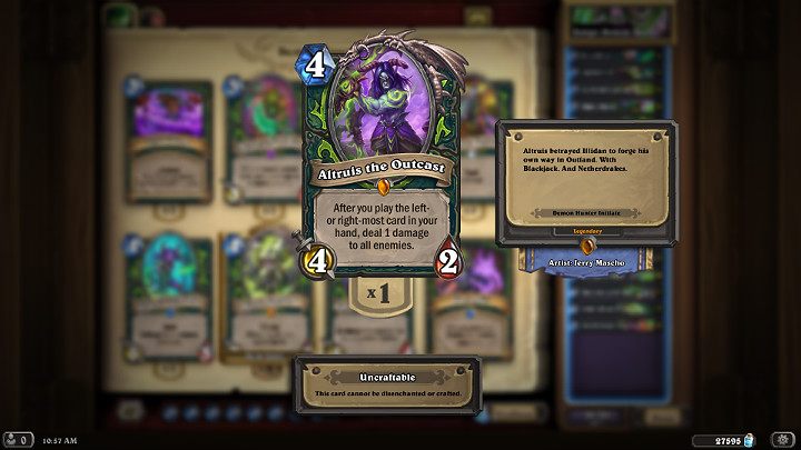 Altruis Wyrzutek nagradza Graczy, którzy dobrze dysponują kartami dostępnymi na ręce - Hearthstone Popioły Rubieży: Łowca Demonów - dobra talia - Hearthstone: Heroes of Warcraft - porady i polecane decki