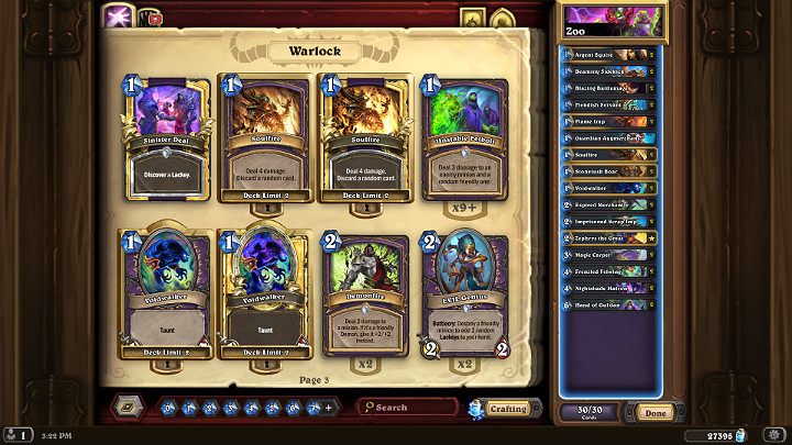 Prezentowana talia Czarnoksiężnika bazuje na jednostkach o niskim koszcie Many, które w szybkim tempie mogą zapełnić planszę i bezustannie nękać przeciwnika atakami na jego portret - Hearthstone Popioły Rubieży: Czarnoksiężnik - dobra talia - Hearthstone: Heroes of Warcraft - porady i polecane decki