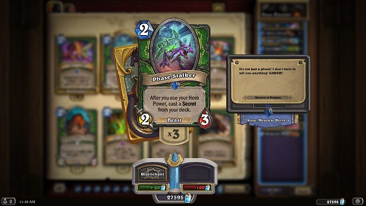 Defensywa nie jest najmocniejszą stroną prezentowanej talii więc na próżno szukać tutaj stronników z dużą ilością zdrowia lub Prowokacją - Hearthstone Popioły Rubieży: Łowca - dobra talia - Hearthstone: Heroes of Warcraft - porady i polecane decki