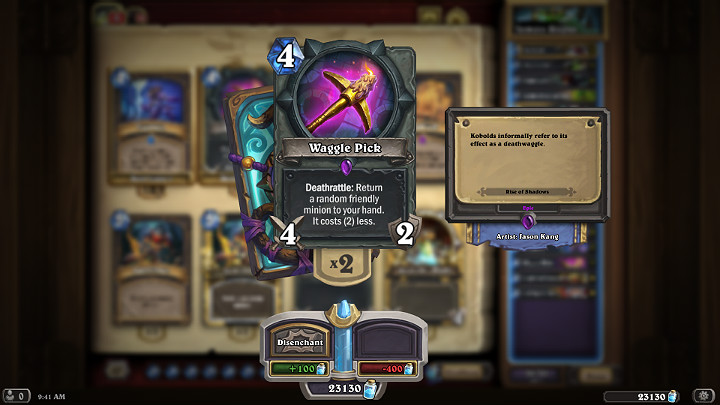 Trzęsikilof to unikatowa broń Łotrzyka za pomocą której będziesz w stanie stworzyć ogromne zagrożenie na planszy - Łotrzyk w Hearthstone - dobra talia - Wybawcy Uldum - Hearthstone: Heroes of Warcraft - porady i polecane decki