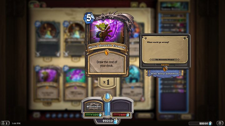 Niestabilny Pierwiastek Miry to unikatowa Legendarna karta Łotrzyka - Łotrzyk w Hearthstone - dobra talia - Wybawcy Uldum - Hearthstone: Heroes of Warcraft - porady i polecane decki