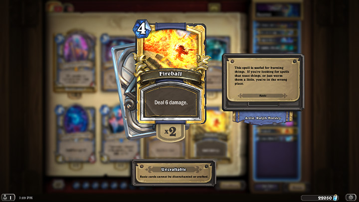 Największą siłą ofensywną prezentowanej talii dla Maga są Zaklęcia - Kula Ognia, Pocisk Lodu - Mag w Hearthstone - dobra talia - Wybawcy Uldum - Hearthstone: Heroes of Warcraft - porady i polecane decki