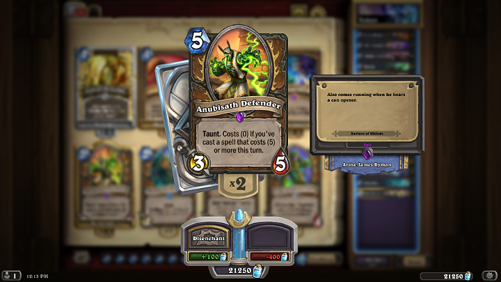 Anubis Obrońca to karta, która może stworzyć niesamowite tempo i postawić przeciwnika w niewygodnej sytuacji, jeśli oczywiście odpowiednio z niej skorzystasz - Druid w Hearthstone - dobra talia - Wybawcy Uldum - Hearthstone: Heroes of Warcraft - porady i polecane decki