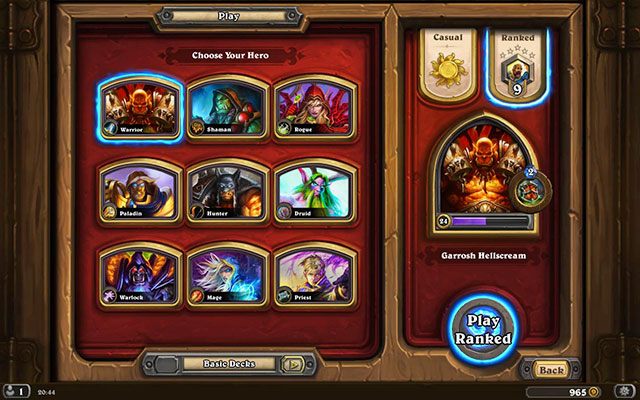 Pojedynek jest podstawowym i zarazem głównym trybem gry w Hearthstone - Tryby gry | Podstawy Hearthstone Heroes of Warcraft - Hearthstone: Heroes of Warcraft - porady i polecane decki