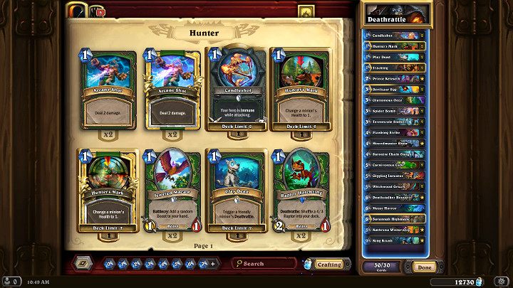 Niniejsza talia dla klasy Łowcy w grze Hearthstone skupia się na wykorzystywaniu potężnego połączenia zdolności Agonii z czarami i stronnikami, które są w stanie natychmiast ten efekt wywołać - Najlepsze talie w Hearthstone Projekt Hukatomba - kapłan i łowca - Hearthstone: Heroes of Warcraft - porady i polecane decki