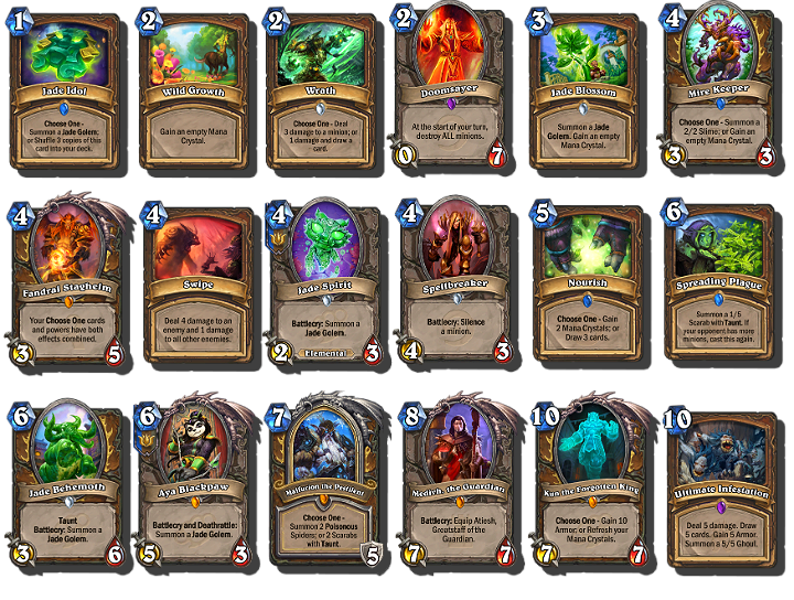 Karty Klasowe (24) - Druid w Hearthstone | Gotowe talie - Hearthstone: Heroes of Warcraft - porady i polecane decki