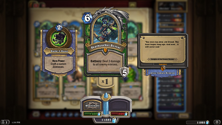 Rexxar, Łowca Śmierci to dodatkowy Bohater dla klasy Łowcy - Łowca w Hearthstone - dobra talia - Rozróba Rastakana - Hearthstone: Heroes of Warcraft - porady i polecane decki