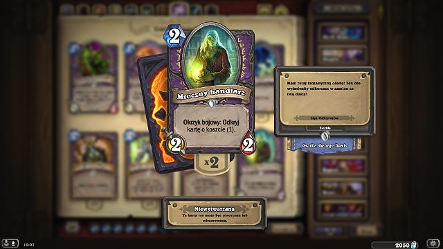 Okrzyk bojowy: Odkryj daje Ci możliwość odkrycia przykładowo 3 kart o koszcie 1 many z których będziesz mógł/ła dobrać jedną na rękę i natychmiast jej użyć, jeśli tylko zajdzie taka potrzeba - Okrzyk bojowy: Odkryj | Zdolności w Hearthstone - Hearthstone: Heroes of Warcraft - porady i polecane decki