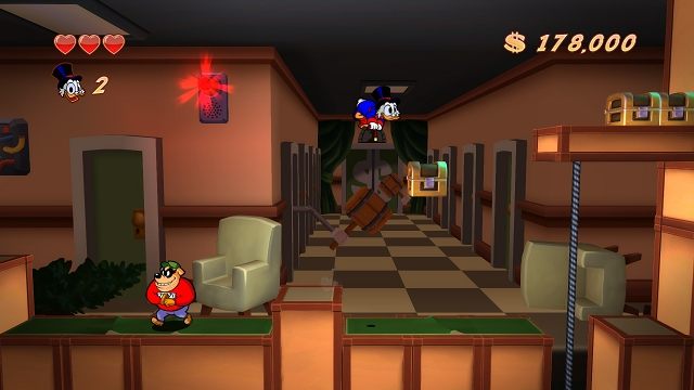 Często dostanie się do fantów położonych w trudno dostępnym miejscu umożliwia nam inny skarb. - Siedziba McKwacza | Prolog i Skarbiec Sknerusa DuckTales - DuckTales Remastered - poradnik do gry