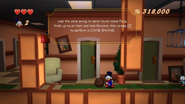 Na szczęście autorzy dodali automatycznie celowanie. - Siedziba McKwacza | Prolog i Skarbiec Sknerusa DuckTales - DuckTales Remastered - poradnik do gry