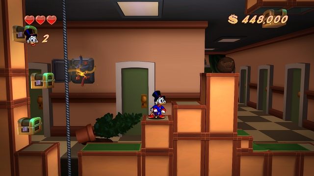 Popsute zasilenie, aha! Stąd ta cała awaria młotów obronnych. - Siedziba McKwacza | Prolog i Skarbiec Sknerusa DuckTales - DuckTales Remastered - poradnik do gry