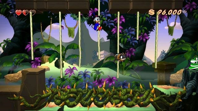 Niczym Tarzan mkniemy po lianach do celu. - Dżungla | Amazonia | DuckTales - DuckTales Remastered - poradnik do gry