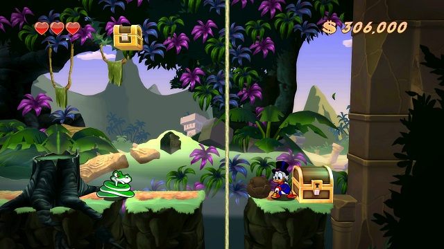 Liany w Amazonii pełnią funkcję łączników pomiędzy poszczególnymi poziomami lokacji. - Dżungla | Amazonia | DuckTales - DuckTales Remastered - poradnik do gry