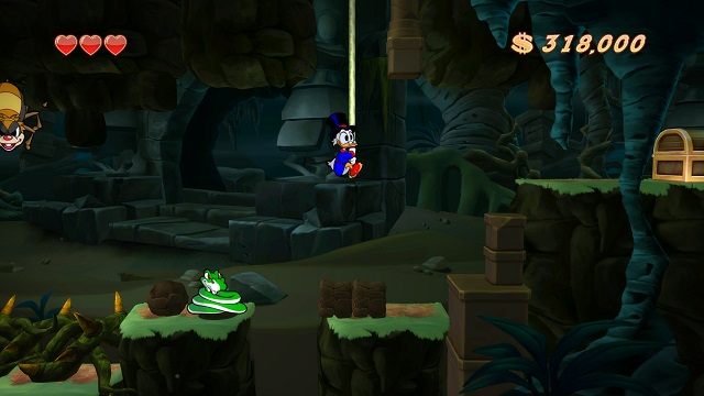 Zejście na dół czasem można łatwo pomylić z przepaścią. - Podziemia | Amazonia | DuckTales - DuckTales Remastered - poradnik do gry