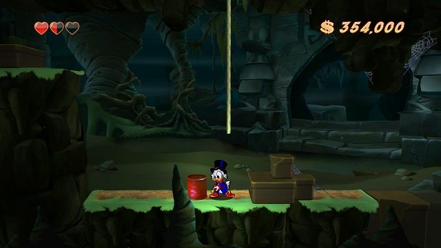 Bez czerwonych beczek dostanie się w trudno dostępne miejsca byłoby niemożliwe. - Podziemia | Amazonia | DuckTales - DuckTales Remastered - poradnik do gry