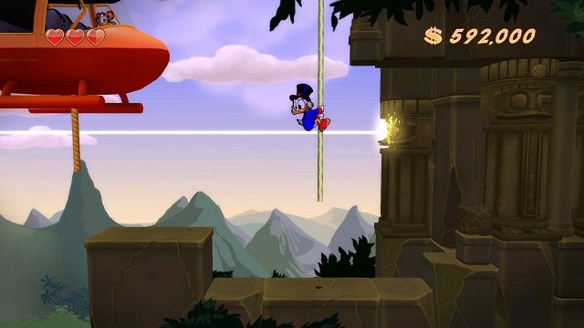 Podróż kończy się równie szybko jak się zaczyna. - Droga na szczyt i lot helikopterem | Amazonia | DuckTales - DuckTales Remastered - poradnik do gry