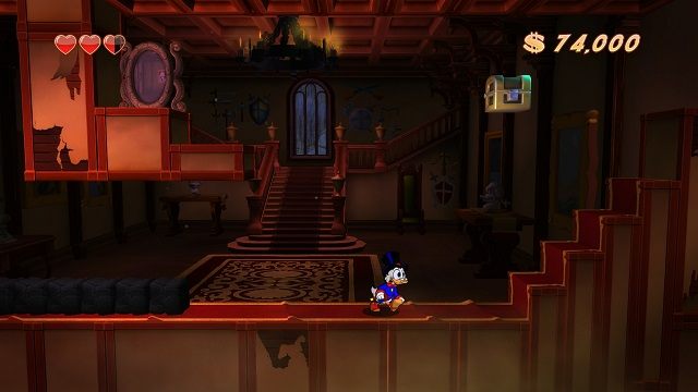 Nie pierwszy raz spotykamy w tej lokacji tajemnicze lustro. - Główne korytarze, mury i lochy | Transylwania | DuckTales - DuckTales Remastered - poradnik do gry