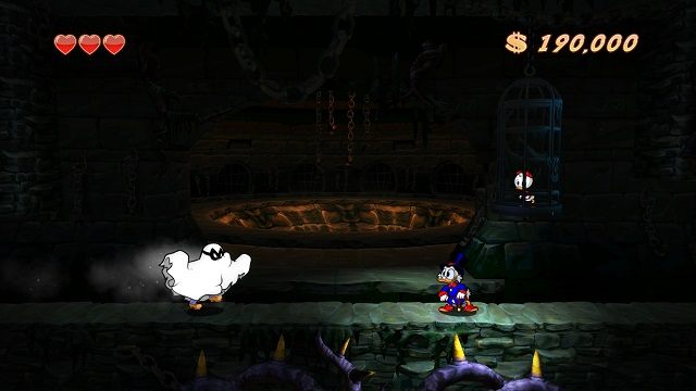 Gdyby nie żałosne przebranie, to nawet bym się nabrał. - Główne korytarze, mury i lochy | Transylwania | DuckTales - DuckTales Remastered - poradnik do gry
