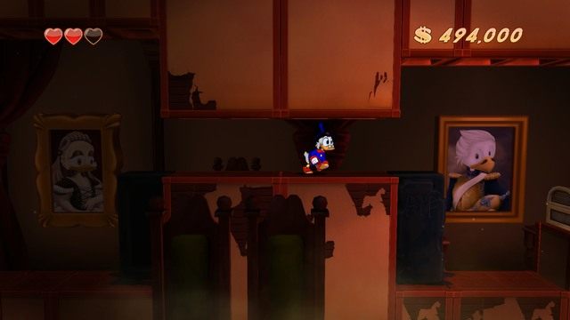 Z pozoru ślepe zaułki mogą kryć jednak w sobie ukryte przejścia. Aby je odkryć wystarczy podejść... - Drugie, trzecie i czwarte piętro | Transylwania | DuckTales - DuckTales Remastered - poradnik do gry