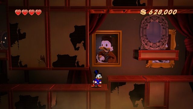Monumentalne zwierciadło odegra znaczącą rolę dopiero pod koniec rozdziału. - Drugie, trzecie i czwarte piętro | Transylwania | DuckTales - DuckTales Remastered - poradnik do gry