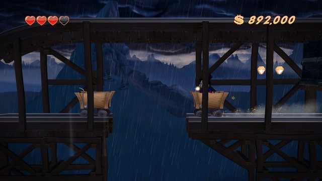 Jakiś partacz budował te tory. Na każdym odcinku jazdy przynajmniej jedna dziura! - Kolejka górska | Transylwania | DuckTales - DuckTales Remastered - poradnik do gry