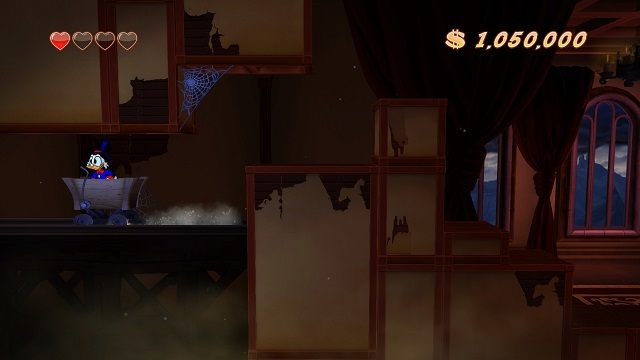 Nacieszmy się kolejną przejaszczką, ponieważ podobnych sekwencji w grze dużo nie uświadczymy. - Kolejka górska | Transylwania | DuckTales - DuckTales Remastered - poradnik do gry