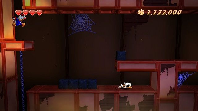 W tym momencie nie pozostało nam nic innego jak znowu przejść tą samą ścieżkę. - Kolejka górska | Transylwania | DuckTales - DuckTales Remastered - poradnik do gry