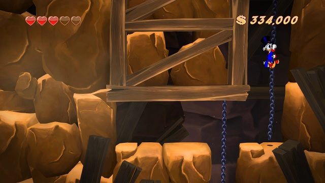 Ćwiczyłem wspinaczkę po linach na WFie. Co to dla mnie jakiś tam łańcuch. - Dolne poziomy kopalni | Afrykańskie kopalnie | DuckTales - DuckTales Remastered - poradnik do gry