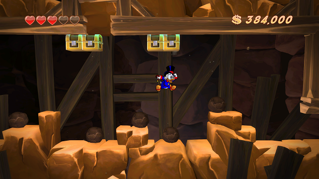 Gdy odkryjemy jakiś kuferek, a następnie przejdziemy do innej lokacji - skarb bezpowrotnie zniknie. - Dolne poziomy kopalni | Afrykańskie kopalnie | DuckTales - DuckTales Remastered - poradnik do gry