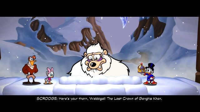 Już nie płacz, dam Ci ją nałożyć na głowę przed powrotem do domu. - Pojedynek w przestworzach i walka z Yeti | Himalaje | DuckTales - DuckTales Remastered - poradnik do gry