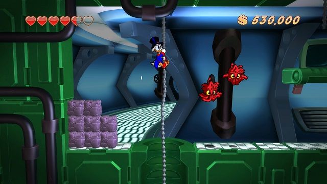 Wygląda to trochę jak taniec godowy. - Statek kosmiczny | Księżyc | DuckTales - DuckTales Remastered - poradnik do gry