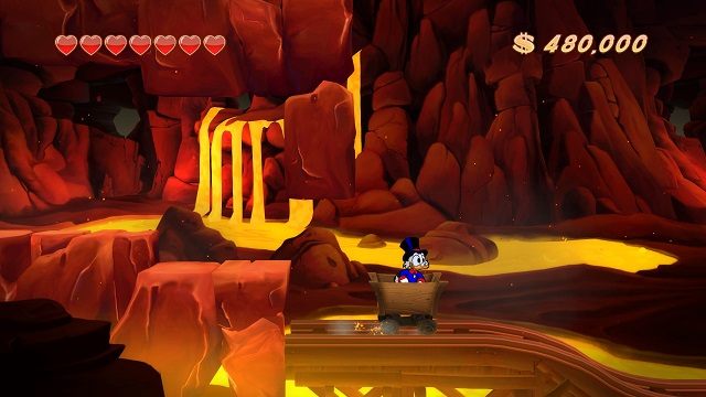 Mam nadzieję, ze nie będzie tutaj wjazdu prosto w jezioro lawy. - Wspólna wyprawa | Wezuwiusz | DuckTales - DuckTales Remastered - poradnik do gry