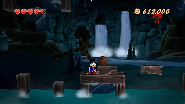 Jaka szkoda, że pod tym nietoperzem akurat musi lewitować podest :( - Niezbadane czeluści | Afrykańskie kopalnie | DuckTales - DuckTales Remastered - poradnik do gry