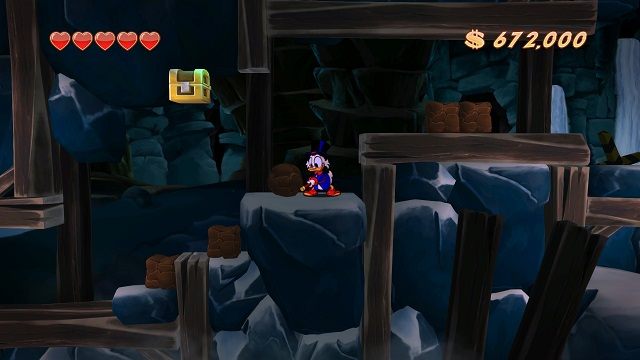 Czy tylko mi strącanie tych skrzyń spod sufitu wydaje się coraz nudniejsze? - Niezbadane czeluści | Afrykańskie kopalnie | DuckTales - DuckTales Remastered - poradnik do gry