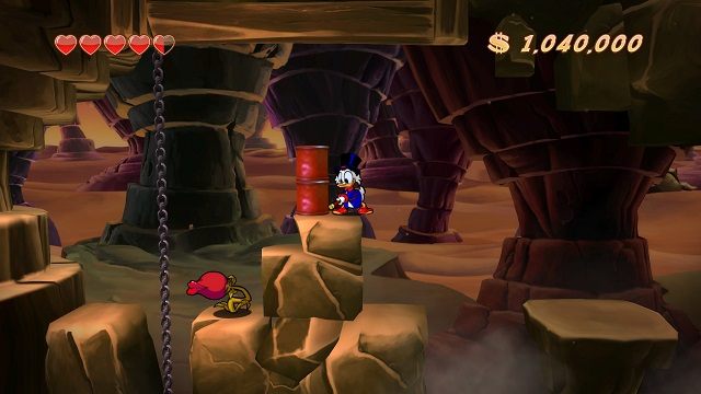 A z beczki to ty jeszcze nie dostałaś, co? Zawsze musi być ten pierwszy raz ^^ - Niezbadane czeluści | Afrykańskie kopalnie | DuckTales - DuckTales Remastered - poradnik do gry