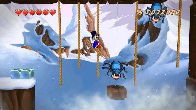 Wchodząc na górę znajdziemy się ponownie na świeżym powietrzu - Powrót do helikoptera | Himalaje | DuckTales - DuckTales Remastered - poradnik do gry